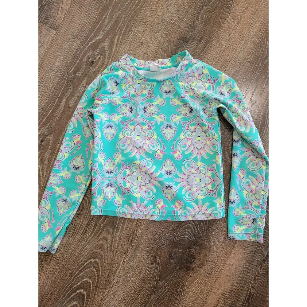 Baby Gap Girls Swim Long Sleeve Top Aqua‎ size 5 years Cover Up #8